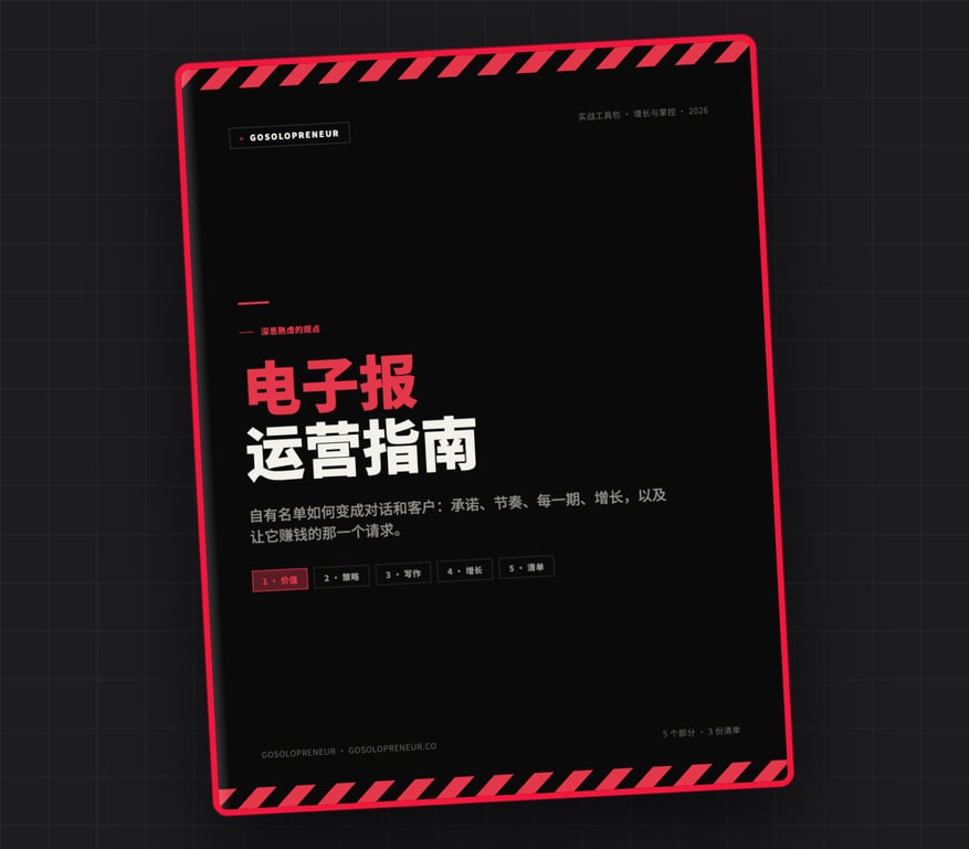 电子报运营指南:The Newsletter Playbook，免费指南封面