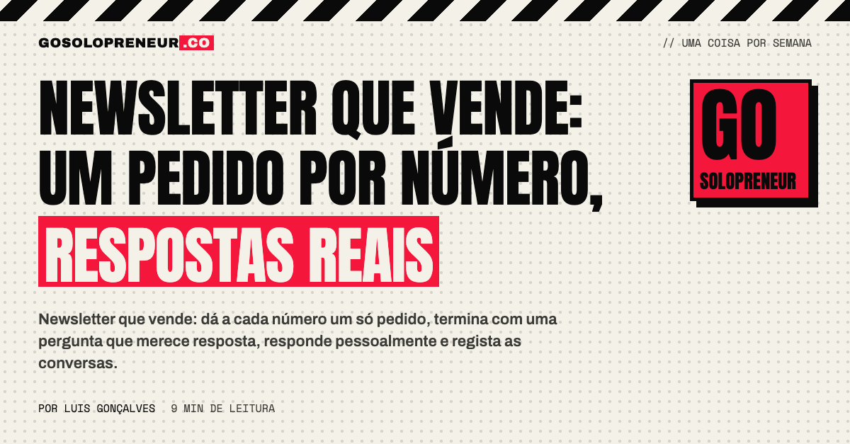 Newsletter que vende: um pedido por número, respostas reais