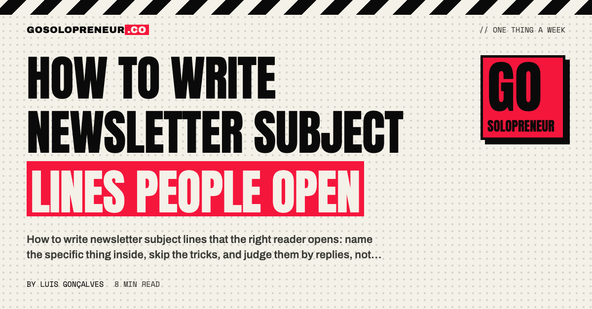 How to Write Newsletter Subject Lines People Open