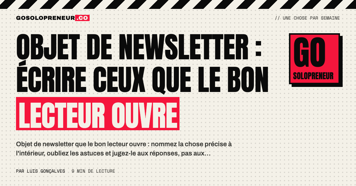 Comparaison d'objets de newsletter vagues et précis, avec ce que voit le lecteur dans sa boîte de réception