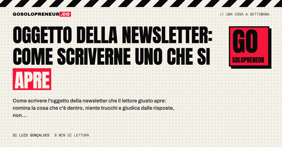 Come scrivere l'oggetto della newsletter che le persone aprono