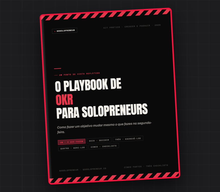 O Playbook de OKR para solopreneurs, capa do guia gratuito