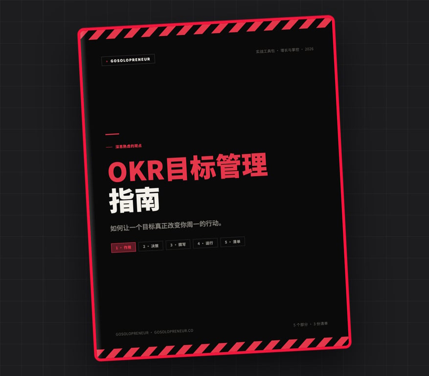 OKR目标管理指南:The OKR Playbook，免费指南封面