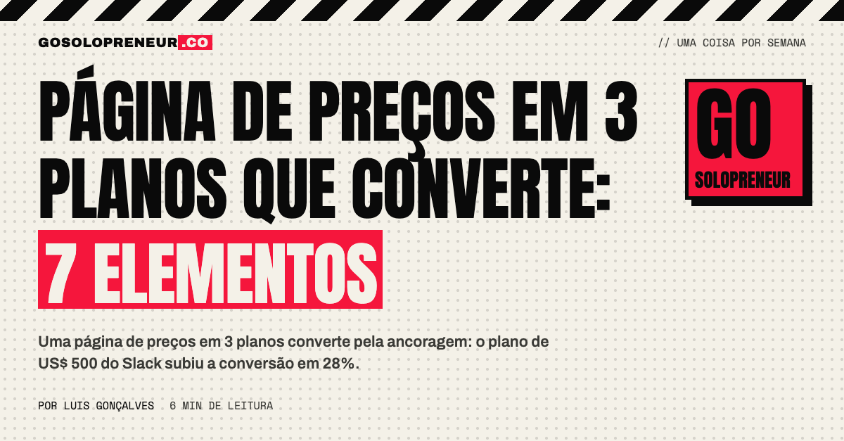 Página de preços em 3 planos que converte: 7 elementos