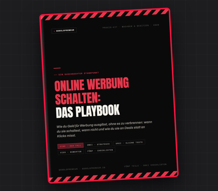 Online Werbung schalten: Das Playbook, Cover des kostenlosen Leitfadens