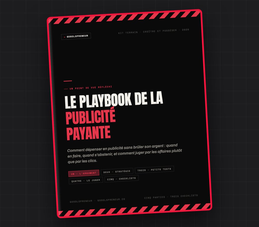 Le Playbook de la publicité payante, couverture du guide gratuit