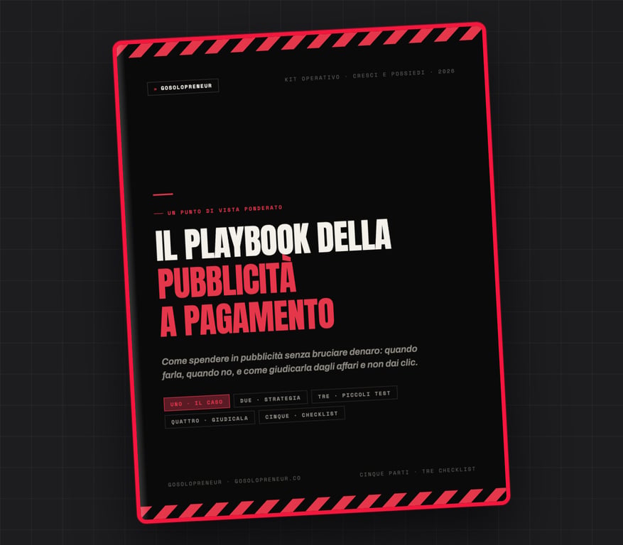 Il Playbook della pubblicità a pagamento, copertina della guida gratuita