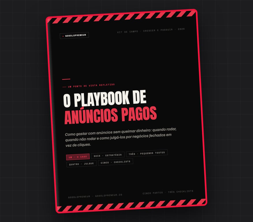 O Playbook de Anúncios Pagos, capa do guia gratuito
