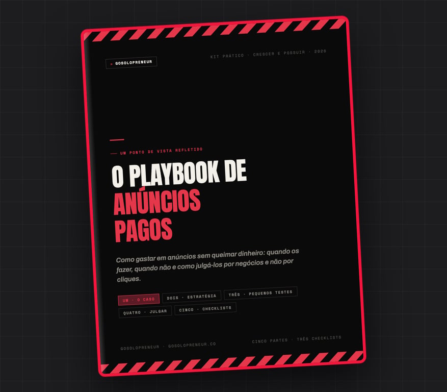 O Playbook de Anúncios Pagos, capa do guia gratuito