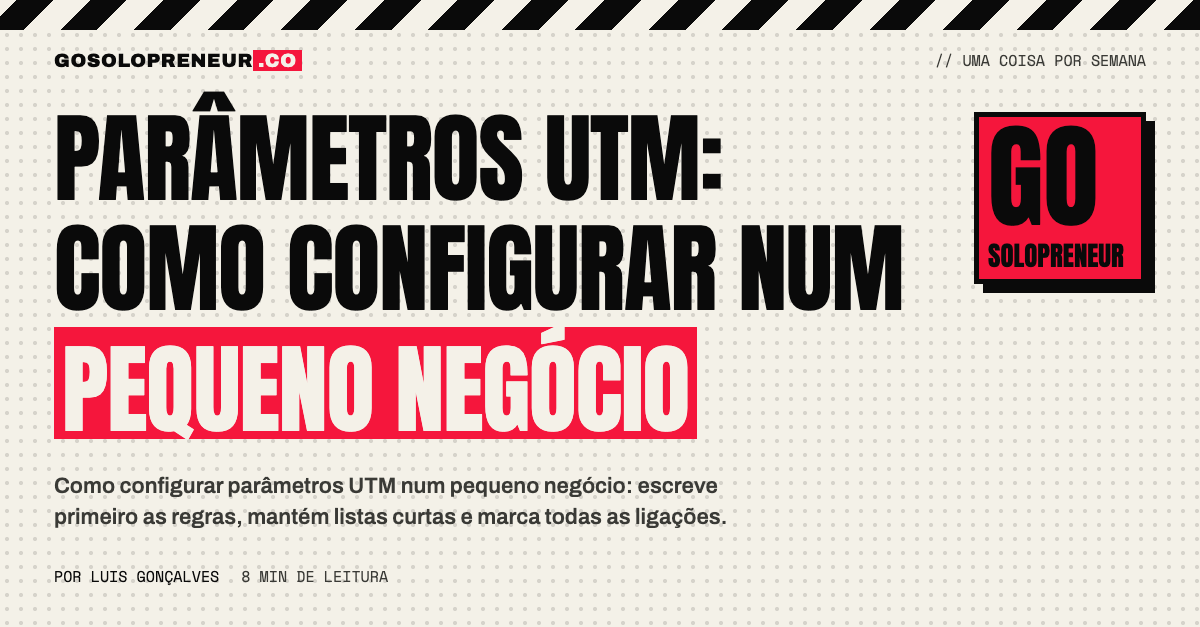 Parâmetros UTM: convenção de nomes para marcar as ligações de um pequeno negócio