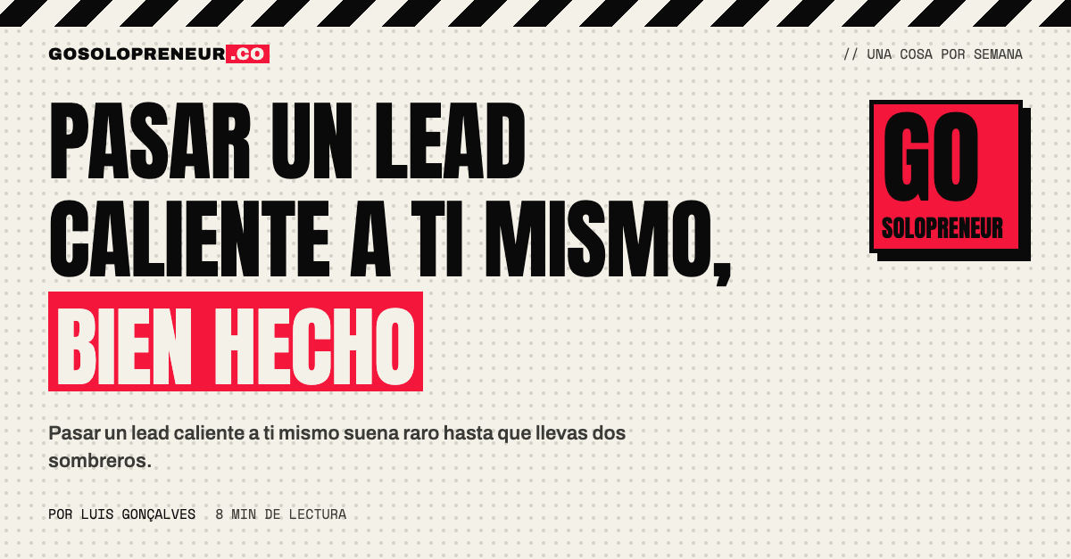 Un solopreneur recibiendo la alerta de un lead caliente listo para su llamada