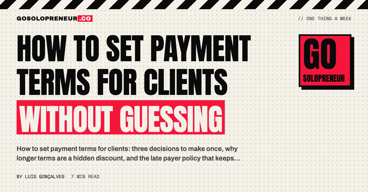 How to Set Payment Terms for Clients Without Guessing