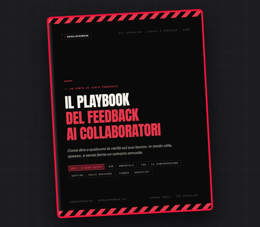 Il Playbook del feedback ai collaboratori, copertina della guida gratuita