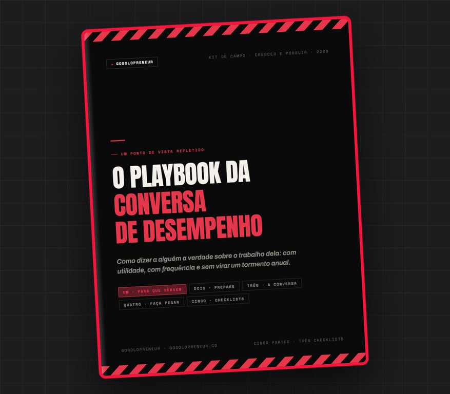O Playbook da Conversa de Desempenho, capa do guia gratuito