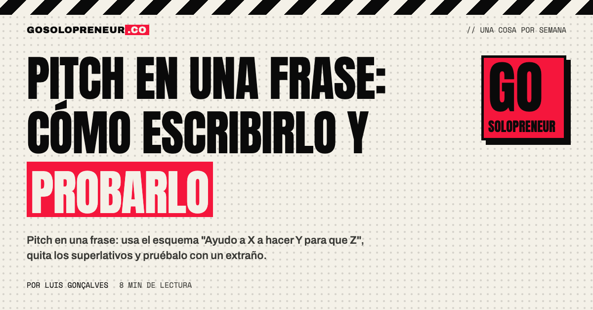 Una persona explica su pitch en una frase a un extraño