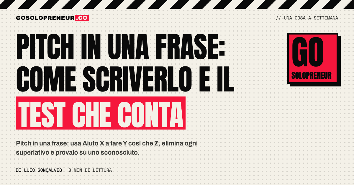 Una persona che spiega il proprio pitch in una frase a uno sconosciuto