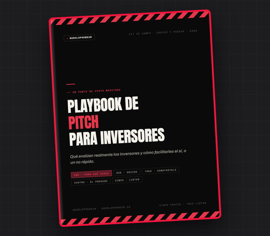Playbook de pitch para inversores, portada de la guía gratuita