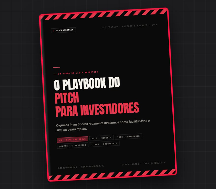 O Playbook do pitch para investidores, capa do guia gratuito