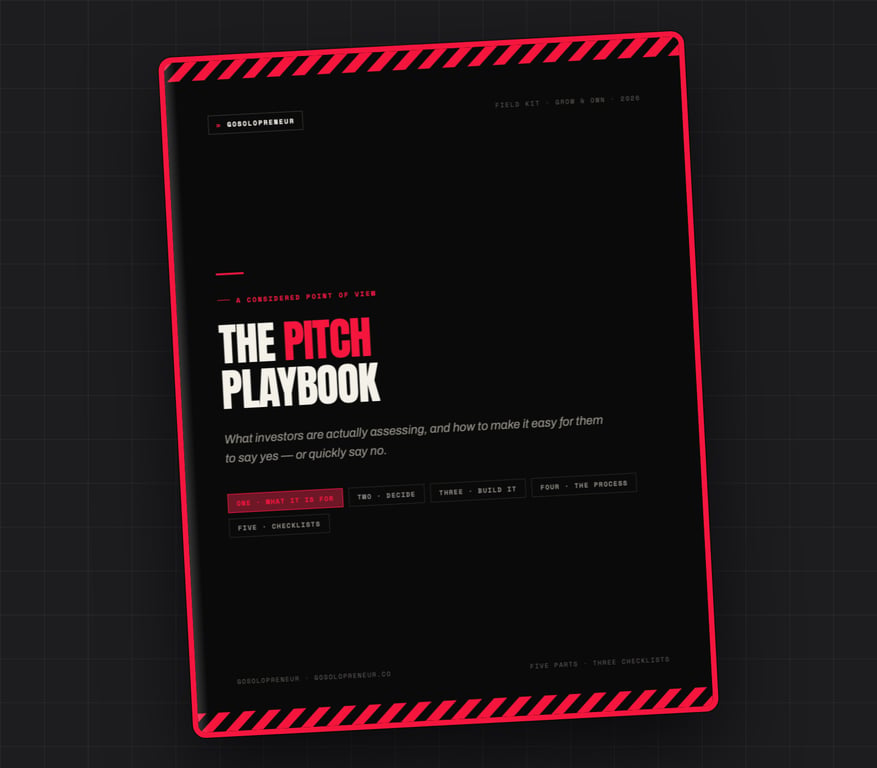 A Pitch Playbook, az ingyenes útmutató borítója