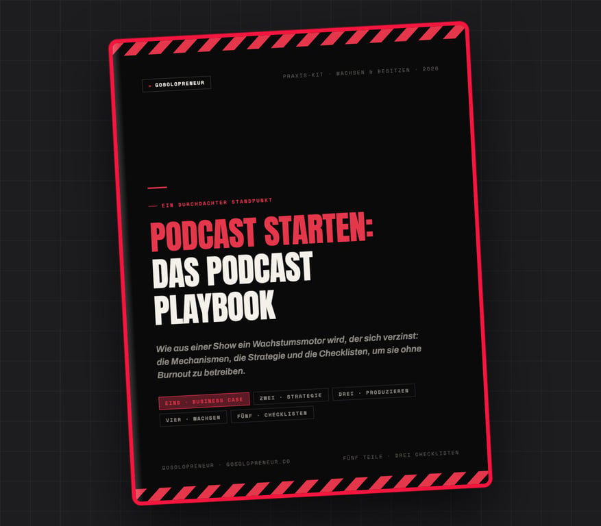 Podcast starten: Das Podcast Playbook, Cover des kostenlosen Leitfadens