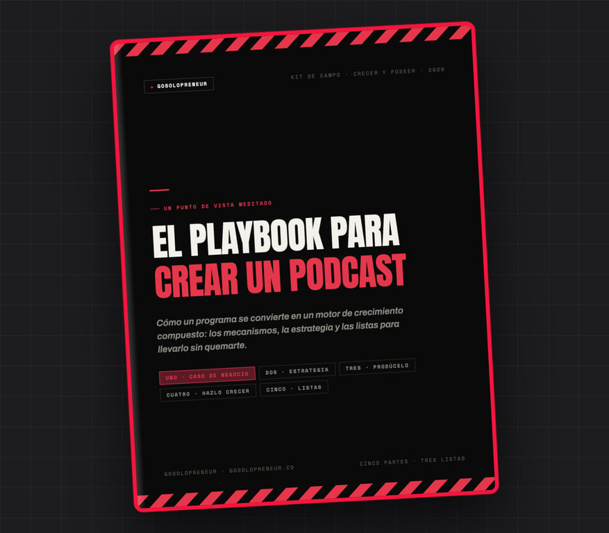 El Playbook para crear un podcast, portada de la guía gratuita