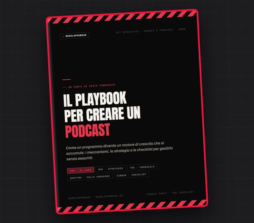 Il Playbook per creare un podcast, copertina della guida gratuita