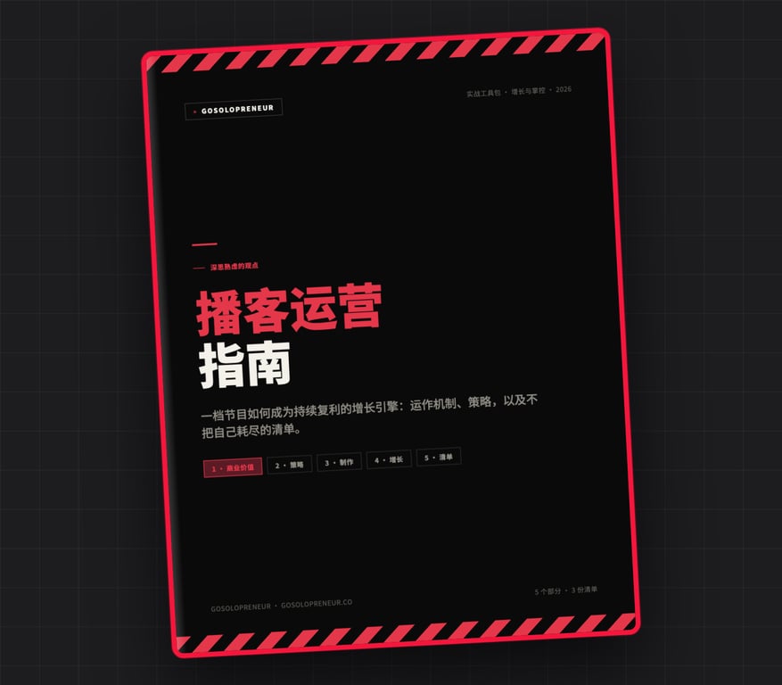 播客运营指南:The Podcast Playbook，免费指南封面