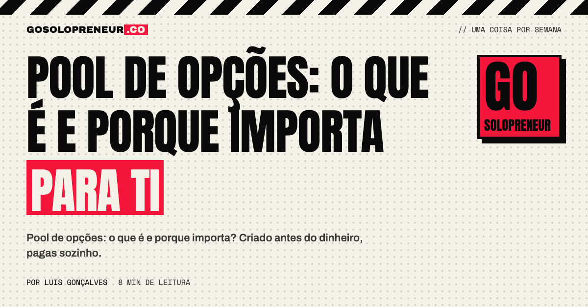 Bloco de ações reservado a futuros colaboradores num pool de opções