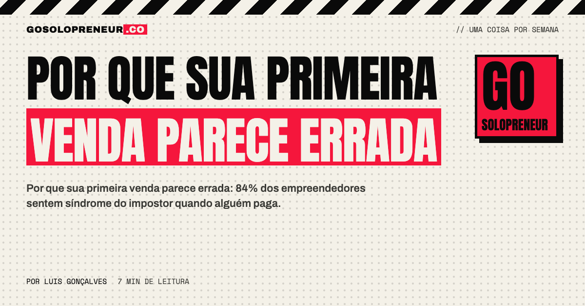 Por que sua primeira venda parece errada