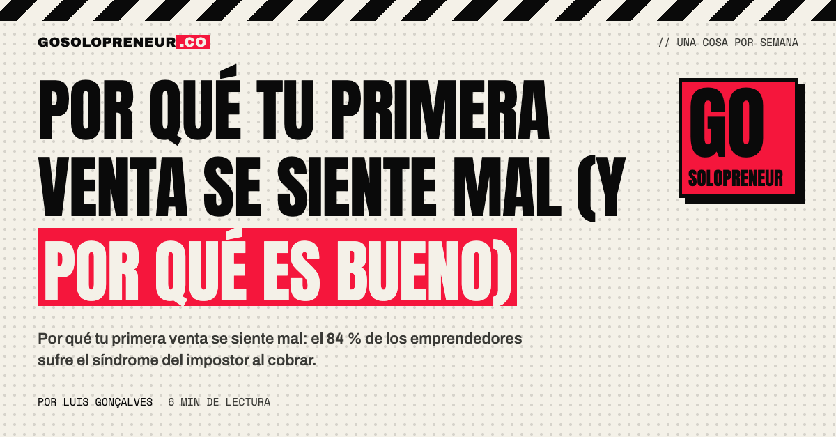 Por qué tu primera venta se siente mal: una fundadora dudando antes de enviar su primer precio