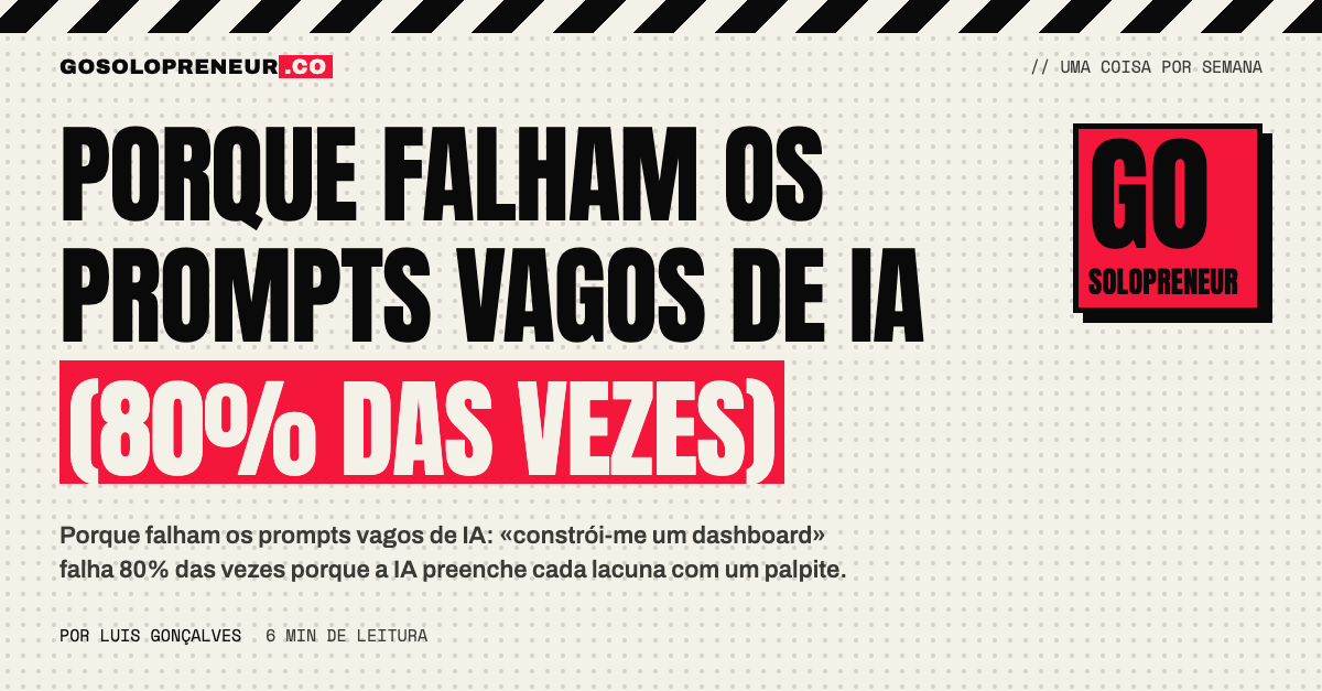 Porque falham os prompts vagos de IA (80% das vezes)