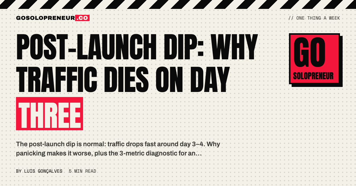 Post-Launch Dip: Why Traffic Dies on Day Three