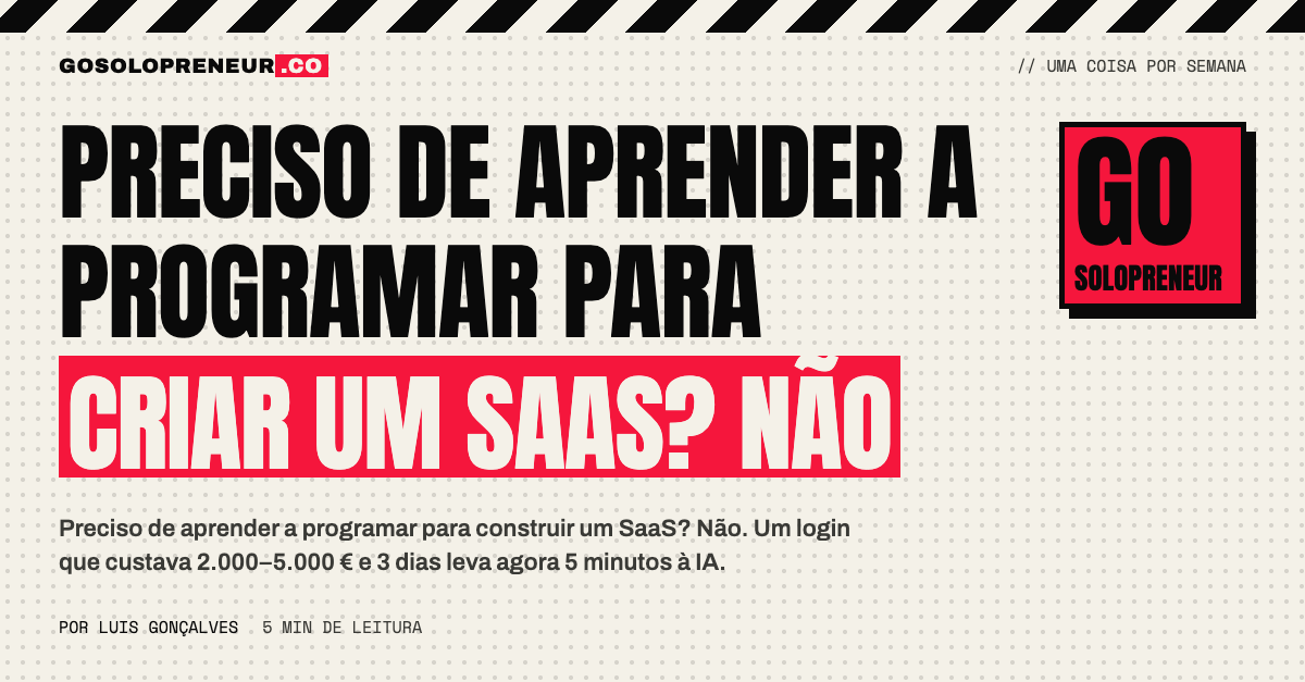 Preciso de aprender a programar para criar um SaaS? Não