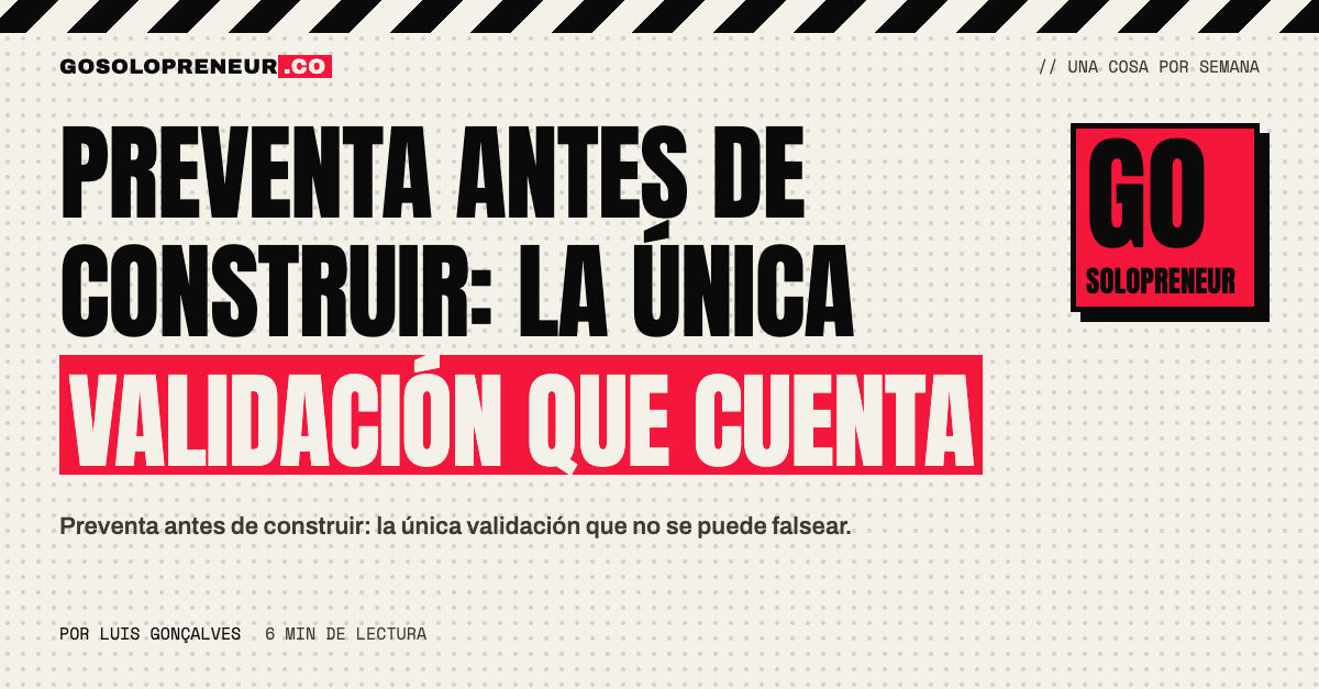 Preventa antes de construir: una tarjeta de crédito como prueba de validación