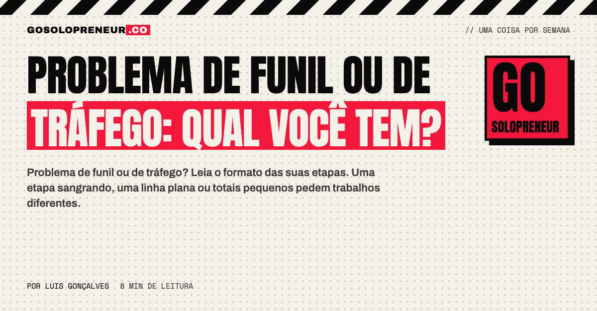 Problema de funil ou de tráfego: três formatos de etapas e o trabalho de cada um