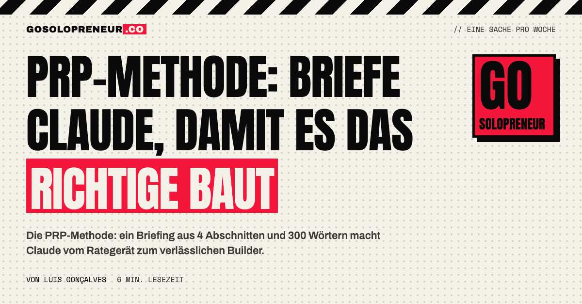PRP-Methode: Briefe Claude, damit es das Richtige baut