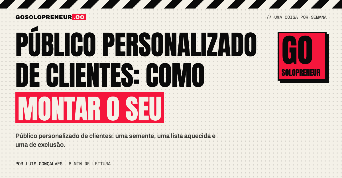 Lista de clientes sendo transformada em público personalizado de clientes para anúncios