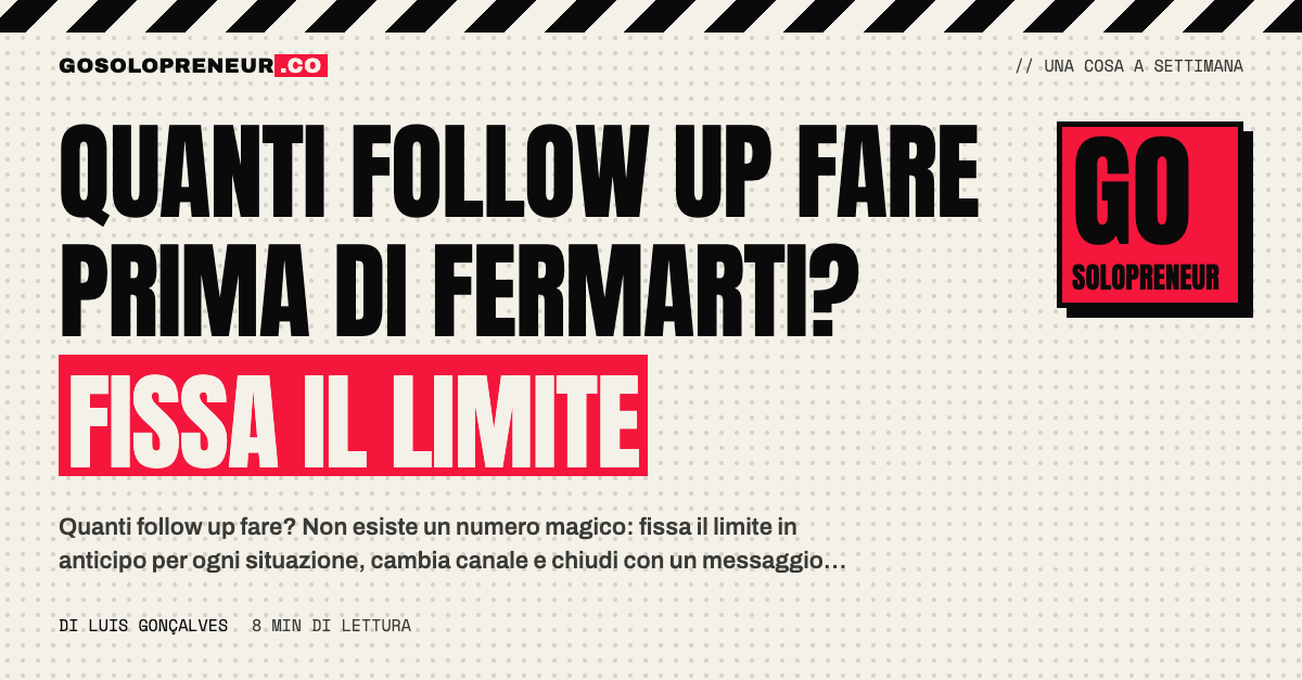 Un conteggio di tentativi di follow up con un limite scritto a mano