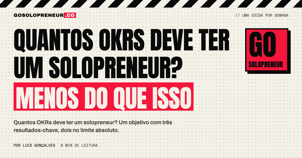 Lista de objetivos riscada até sobrar um único objetivo numa folha