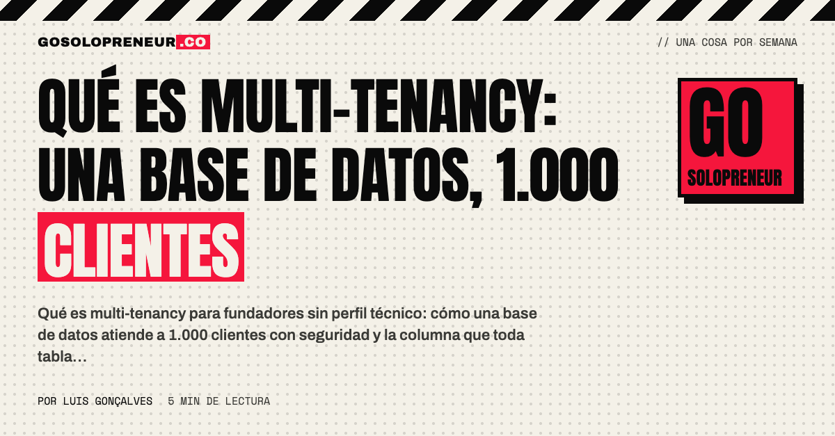 Qué es multi-tenancy: una base de datos que sirve a 1.000 clientes