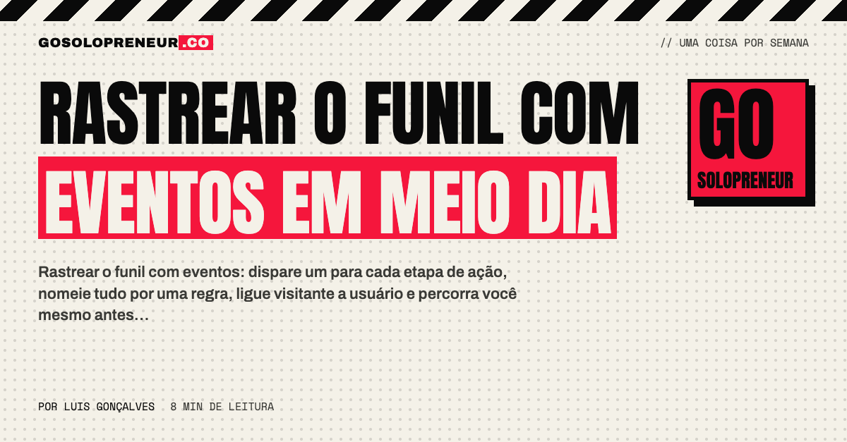 Rastrear o funil com eventos: etapas, nomes e a identidade do visitante