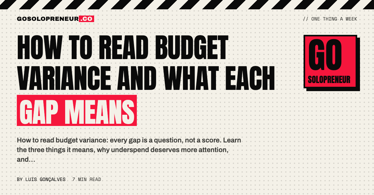 How to Read Budget Variance and What Each Gap Means