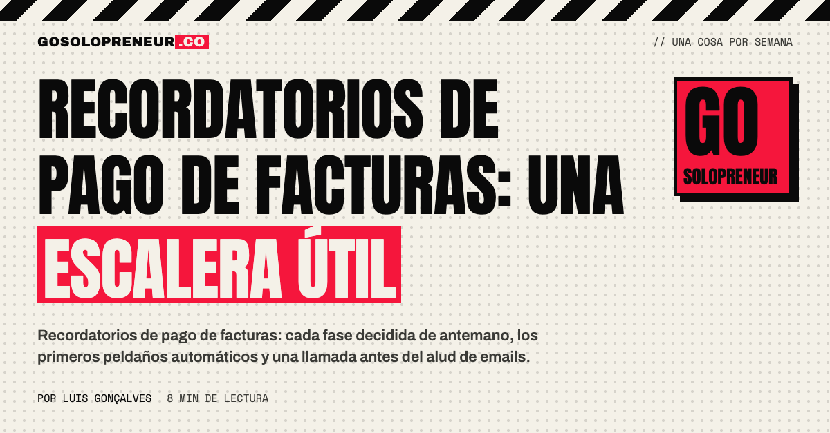 Recordatorios de pago de facturas: una escalera de peldaños escrita con calma