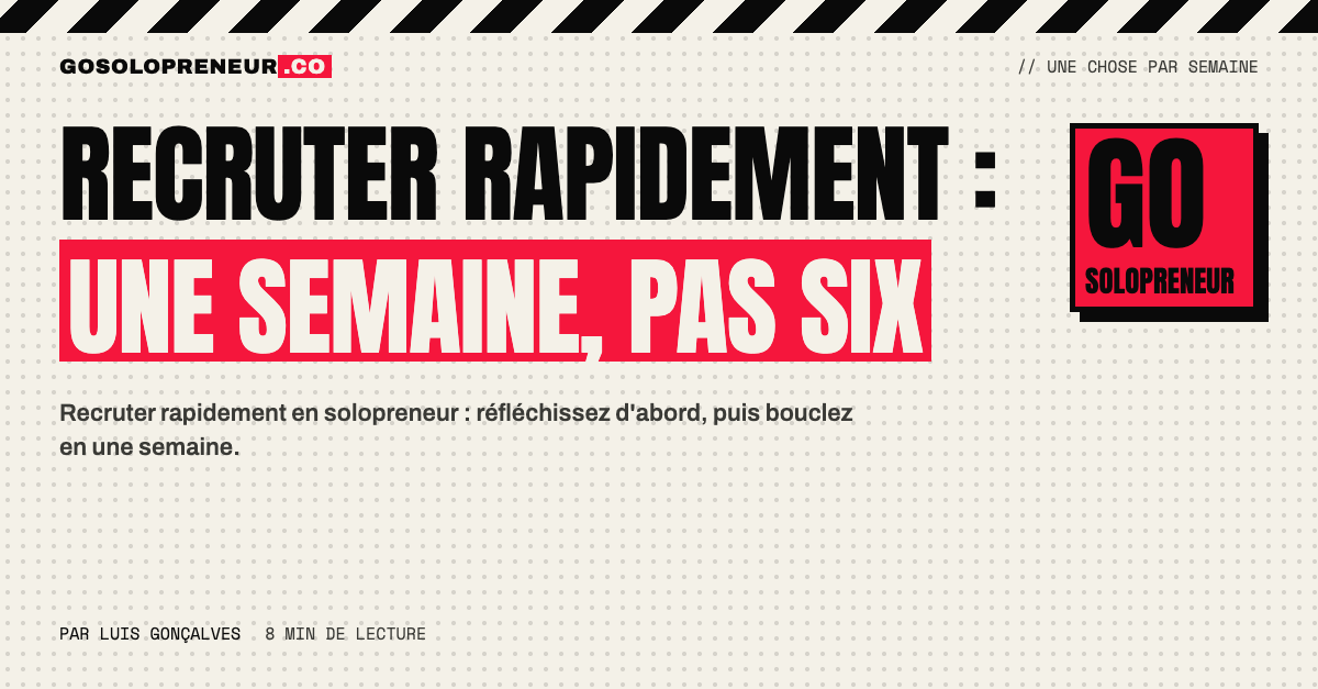 Un calendrier d'une semaine où chaque jour d'un processus pour recruter rapidement est coché