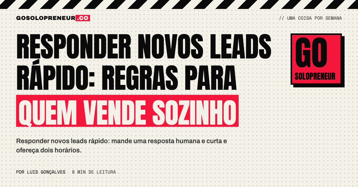 Responder novos leads rápido: resposta curta com dois horários propostos