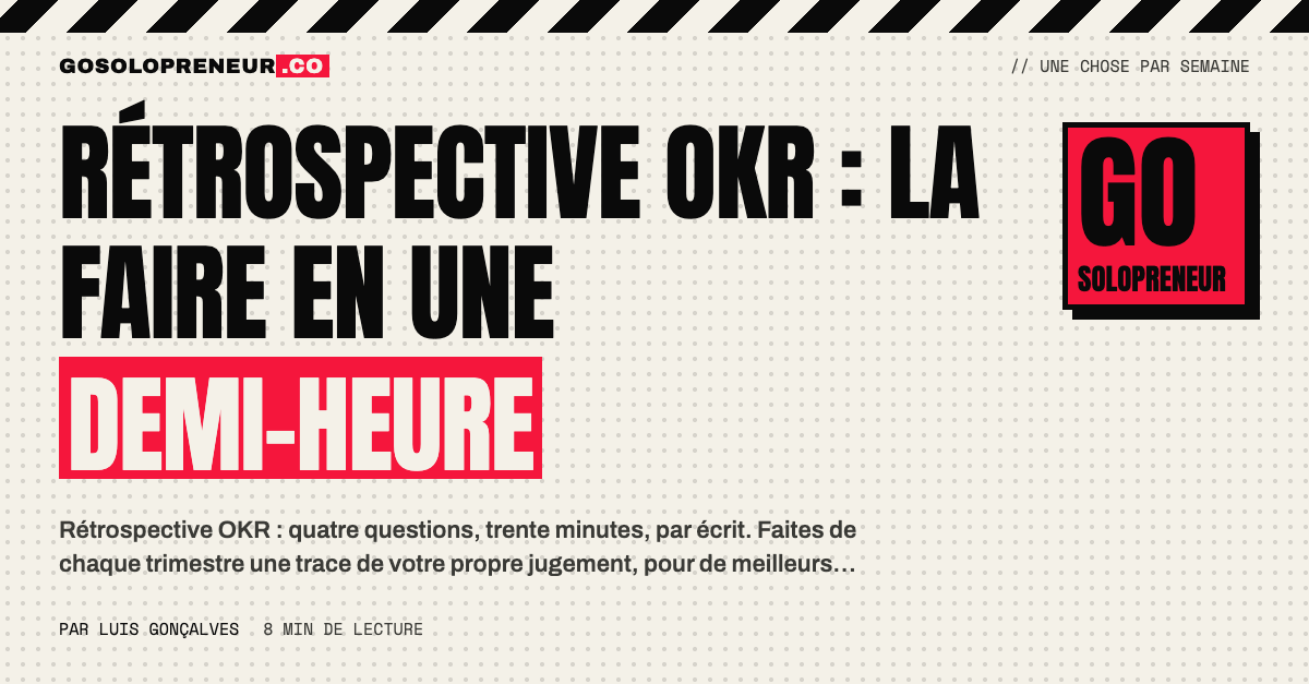 Rétrospective OKR : quatre questions en une demi-heure