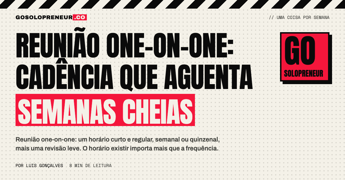Agenda com uma reunião one-on-one recorrente marcada