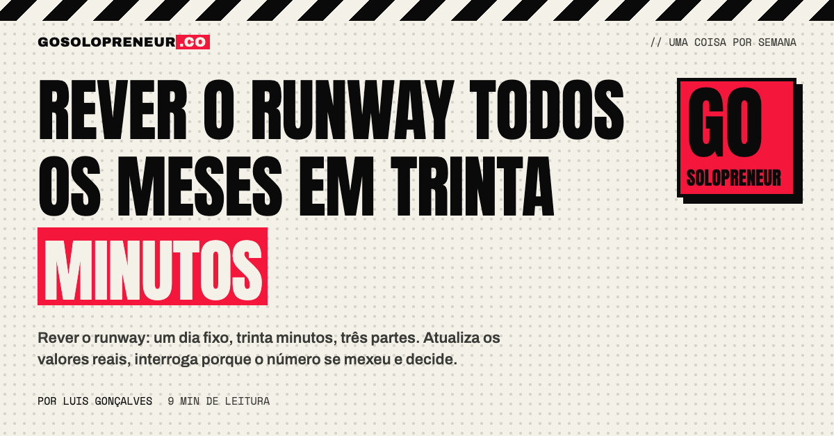 Calendário com um dia do mês marcado para a revisão do runway