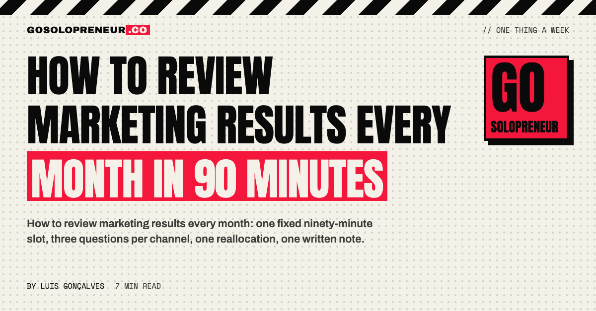 How to Review Marketing Results Every Month in 90 Minutes