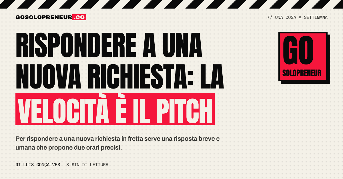Una notifica di nuova richiesta sul telefono con una risposta breve già in scrittura